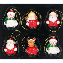 Vánoční dřevěné figurky 6Ks