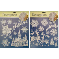 Vánoční okenní dekorace 48x30cm