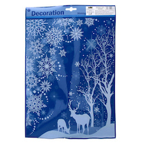 Vánoční okenní dekorace rohová 41x29cm