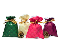 Vánoční sáček celofan 16x25 cm koso