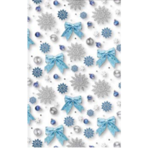 Vánoční sáček PP transparentní Mašle modré 20x35cm