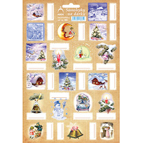 Vánoční samolepky Chaloupka 17x25cm