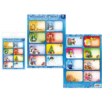 Vánoční samolepky na dárky 16ks