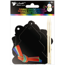 Vánoční škrabací obrázek 11cm