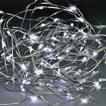 Vánoční světlo LED řetízek stříbrný 3m