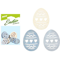 Velikonoční dekorace vejce přírodní 12ks 4cm