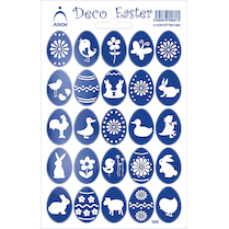 Velikonoční samolepky holografické modré 12x18cm