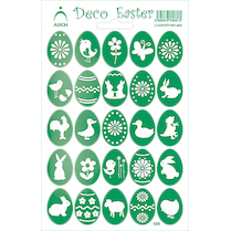 Velikonoční samolepky holografické zelené 12x18cm