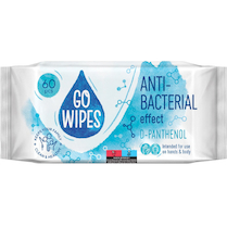 Vlhčené ubrousky antibakteriální GoWipes vitamínový komplex 60ks