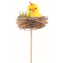 Zápich Kuře v hnízdě 5x5,5cm