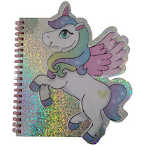 Zápisník A5 spirála laser 20x15cm Jednorožec
