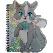 Zápisník A5 spirála laser 20x15cm Kočka