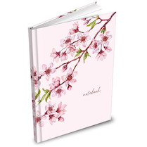Záznamní kniha A4 čtvereček Větvička s květy