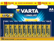 Baterie alkalická Varta Longlife AA R06 10ks