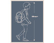 Batoh anatomický Baagl Skate Indigo sada