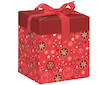 Krabička dárková vánoční červená 12x12x15cm