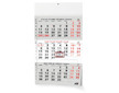 Nástěnný kalendář Tříměsíční A3 (s mezinárodními svátky) černý