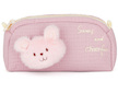 Penál pouzdro etue dětská plyšová Medvěd růžový