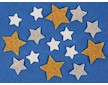 Pěnovka tvarová Hvězdy glitr 45 ks