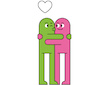 Popisovač Frixion přepisovatelný Ball 0,7 Friends Heart korálová