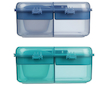 Sistema Dělený svačinový box Ocean Bound Bento Cube s nádobou na jogurt a 2 tácky 1,25 l, mix barev