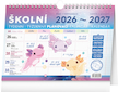 Školní plánovací kalendář s háčkem 2027 30×21cm