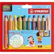 Stabilo woody 3in1 pastelky 10ks + ořezávátko