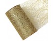 Stuha síťovaná s glitrem 15cm x2,7m zlatá