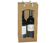 Taška kartonová na víno přírodní 2 lahve