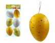 Velikonoční vajíčka plastová žlutá mix 6cm 6ks