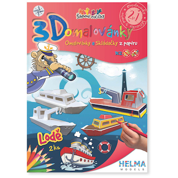 3D omalovánka A4 - SET Lodě