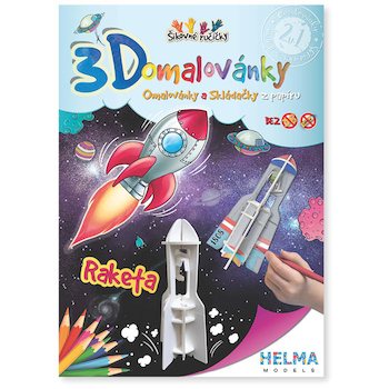 3D omalovánka A4 - SET Raketa