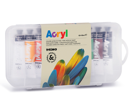 Akrylové barvy Primo 10x18ml v boxu