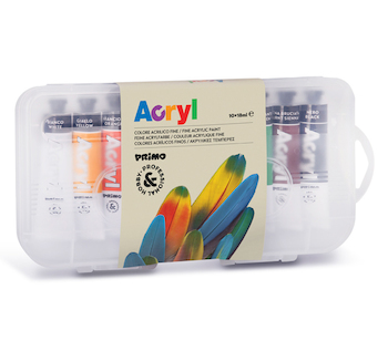 Akrylové barvy Primo 10x18ml v boxu