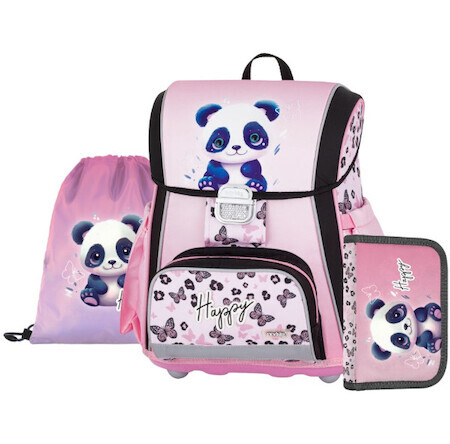 Aktovka školní Premium Panda sada