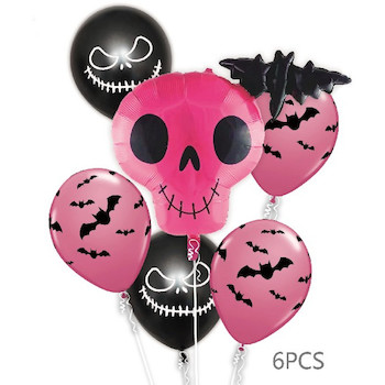 Balonky nafukovací 6ks lebka