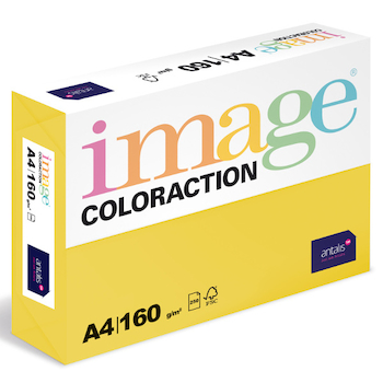 Barevný papír Image Coloraction A4 160g intenzivní sytá žlutá 250 ks