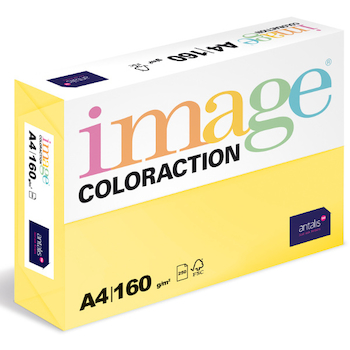 Barevný papír Image Coloraction A4 160g pastelově žlutá 250 ks