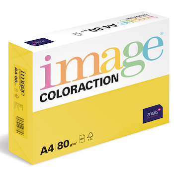 Barevný papír Image Coloraction A4 80g intenzivní sytá žlutá 500 ks