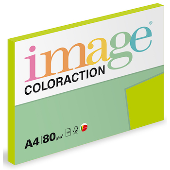 Barevný papír Image Coloraction A4 80g středně zelená 100 ks