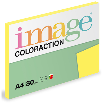 Barevný papír Image Coloraction A4 80g středně žlutá 100 ks