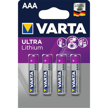 Baterie Lithiové Varta LR03-AAA (1,5 V) 4ks