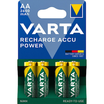 Baterie Varta nabíjecí přednabité AA(1,2V) 2500mAh Power 4ks