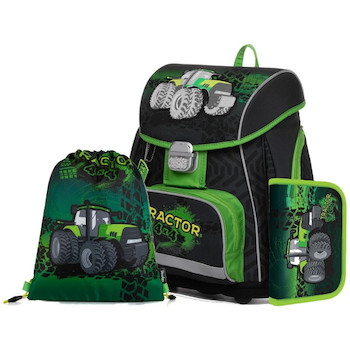 Batoh školní anatomický Premium Traktor sada
