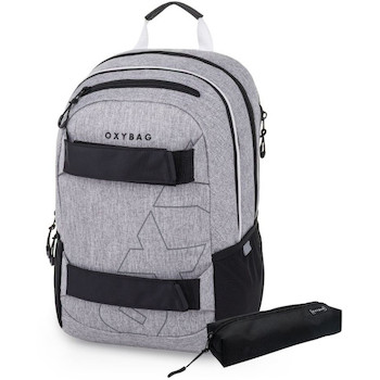 Batoh studentský OXY Sport Grey Melange + Etue zdarma