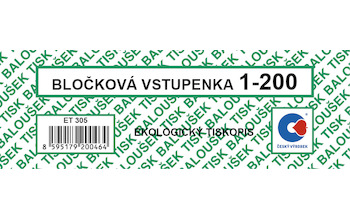 Bločková vstupenka 1- 200