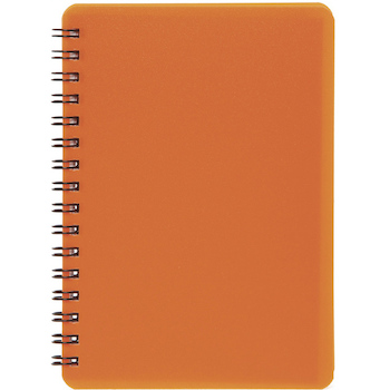 Blok poznámkový A6 linka Plastic oranžový