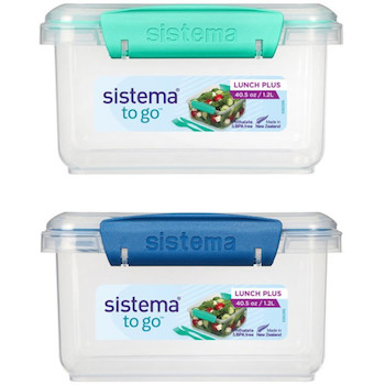 Box na svačinu s příborem Sistema TO GO 1,2 l mix