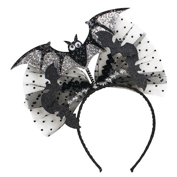 Čelenka Halloween netopýr s mašlí