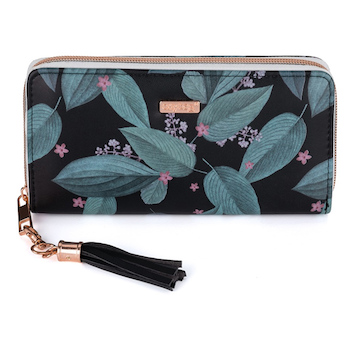 Dámská peněženka velká Dark leaves